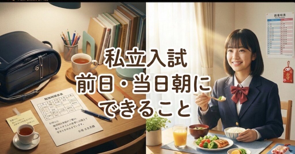 受験生向け】私立受験までのこり僅か！前日や当日の朝にできること